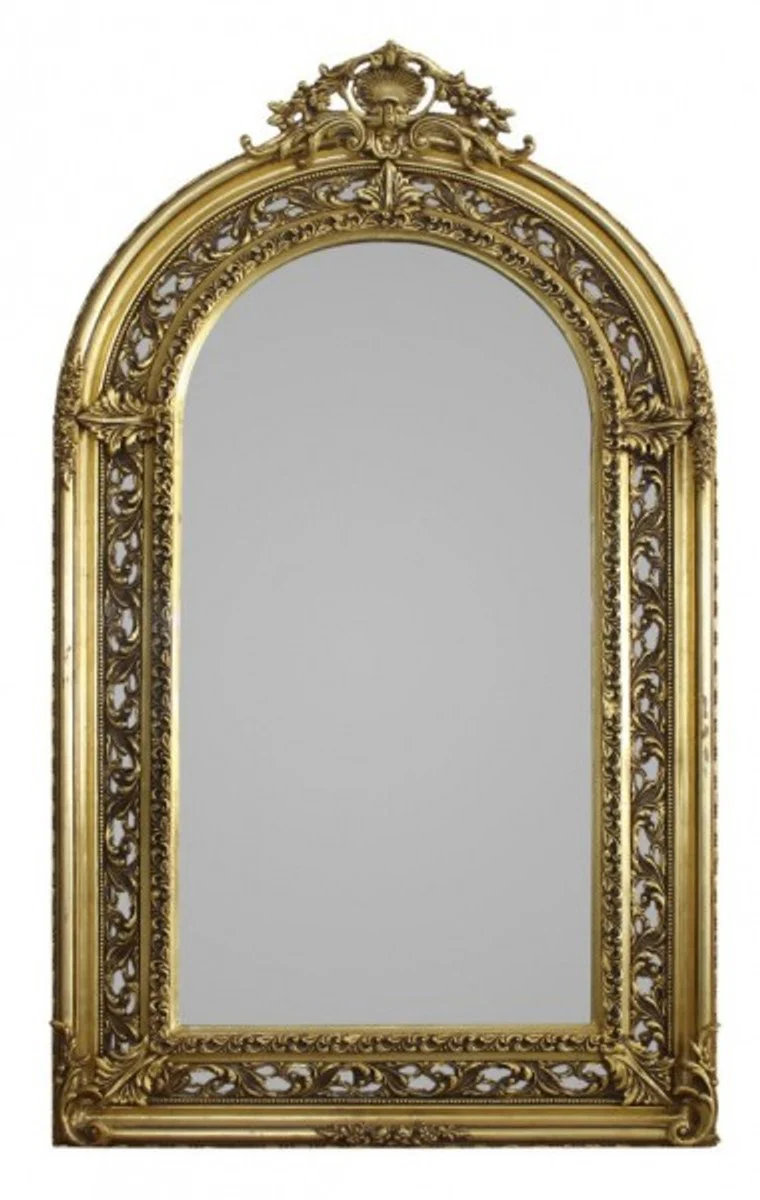 Baroque mirror half round gold 190 x 110 cm - magnificent