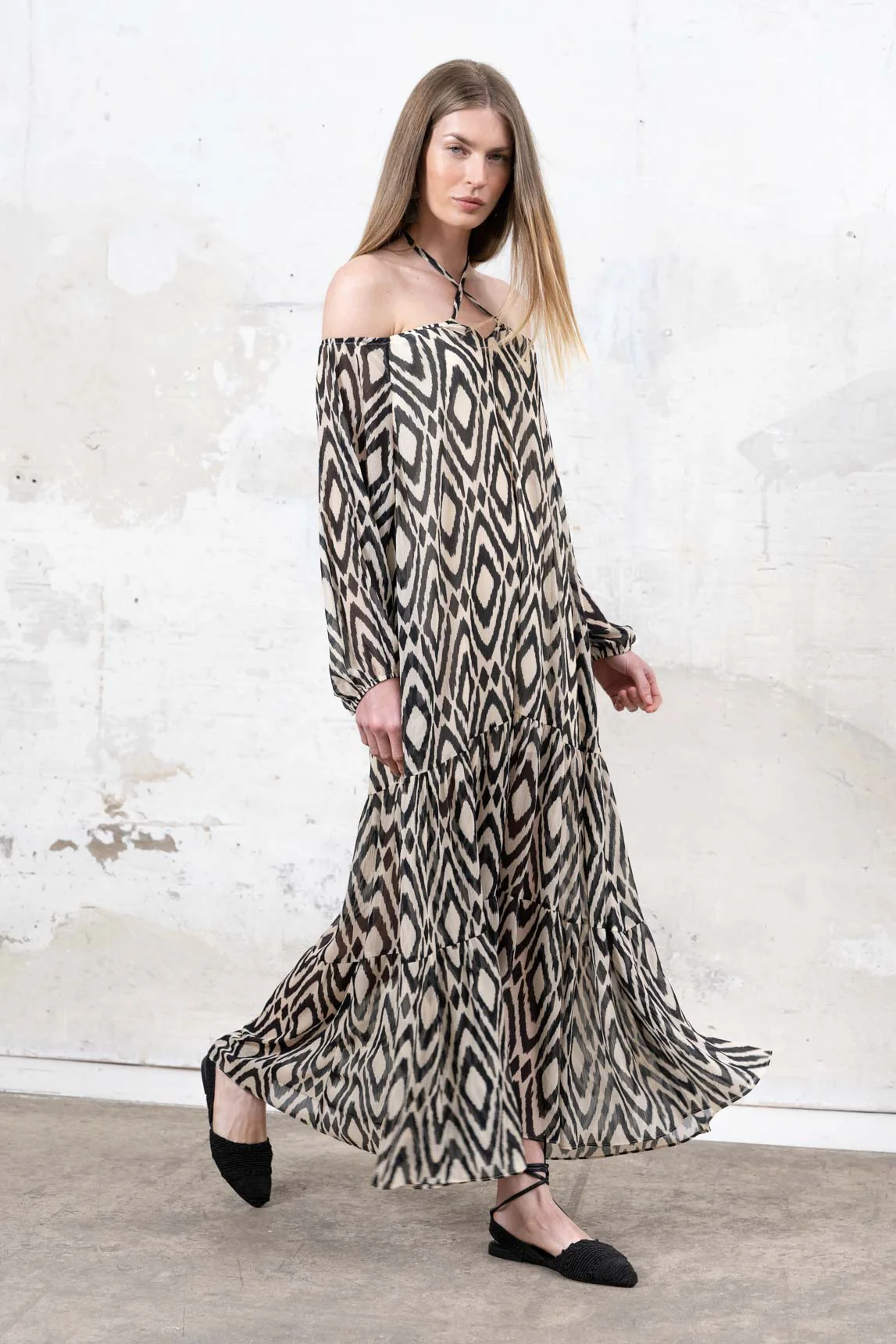 Geometrisches Ceret-Kleid von Rivera-Spain