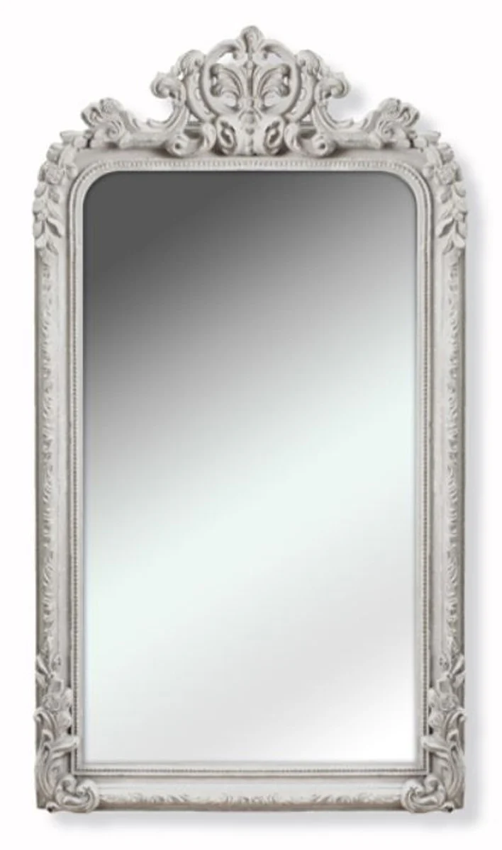 Baroque mirror / wall mirror white 90 x H. 158 cm - Baroque style furniture