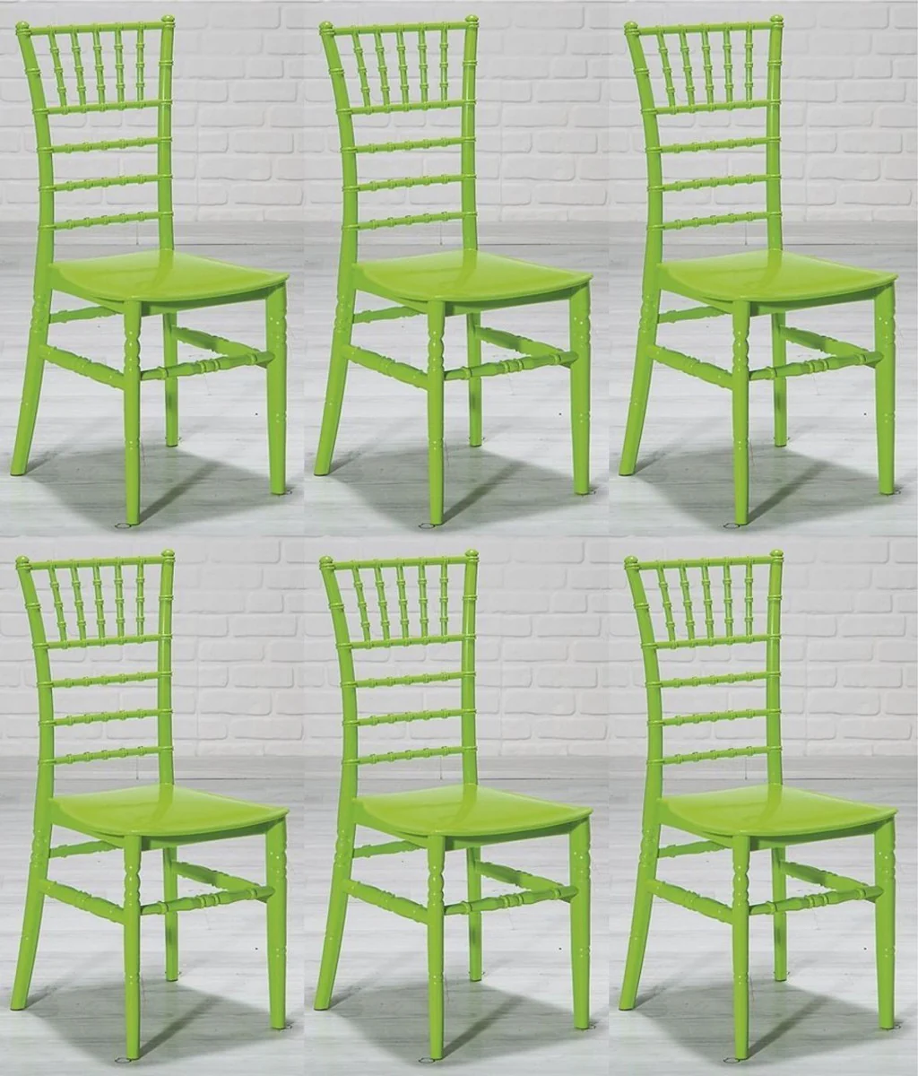 Designer acrylic chair set green 40 x 46 x H. 92.5 cm - Dining room chairs - Acrylic dining room furniture