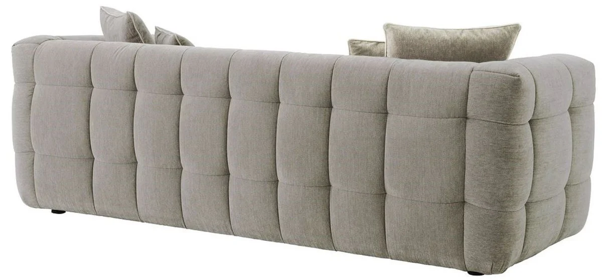 Luxury sofa gray 230 x 100 x H. 75 cm - Living room sofa with 4 cushions - Living room furniture - Luxury furniture - Living room furnishings - Luxury furnishings - Luxury quality