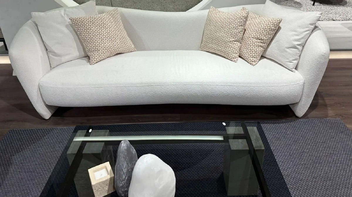 Luxury sofa white 280 x 98 x H. 90 cm - living room sofa - hotel sofa - living room furniture - living room furniture - hotel furniture - luxury furniture - luxury furniture