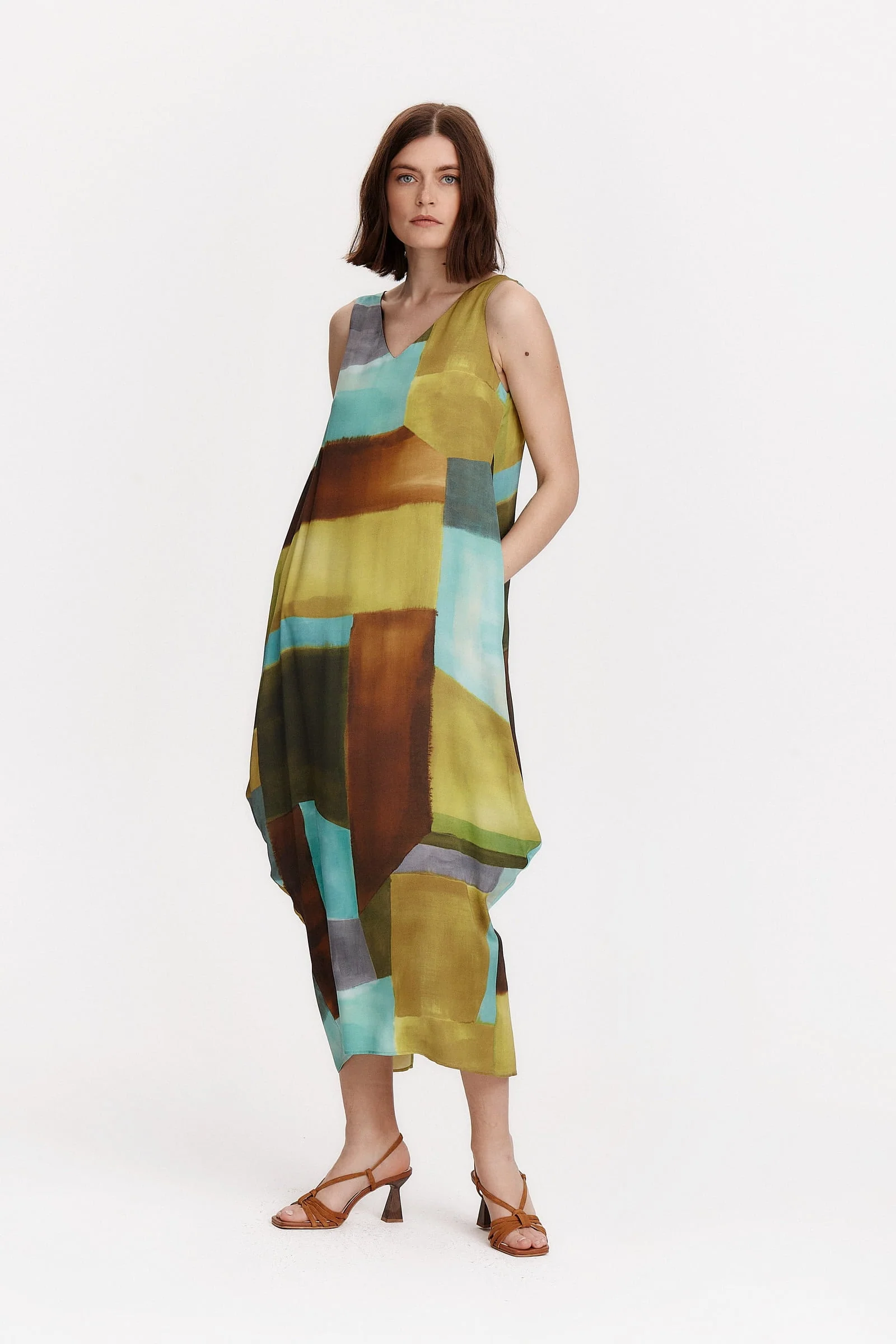 Rivera-Spain Alma Kleid mit geometrischem Print