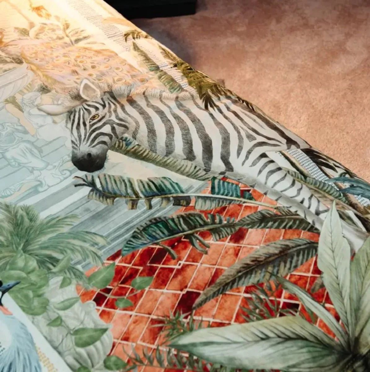 Luxury chaise longue multicolored / black 84 x 164 x H. 80 cm - Living room lounge chair - Recamiere - Living room furniture - Luxury furniture