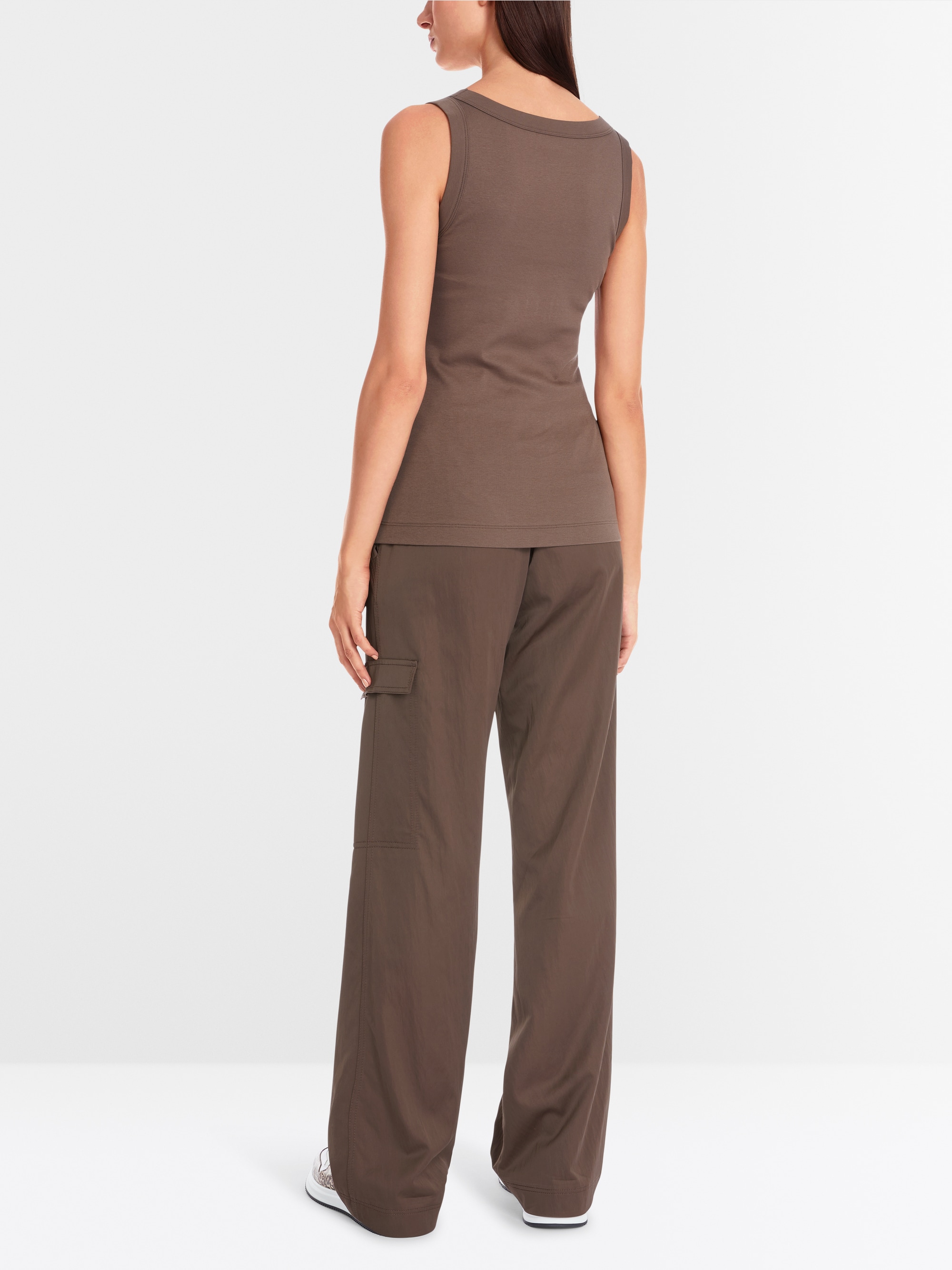 Marc-Cain Ärmelloses Top aus Baumwollripp