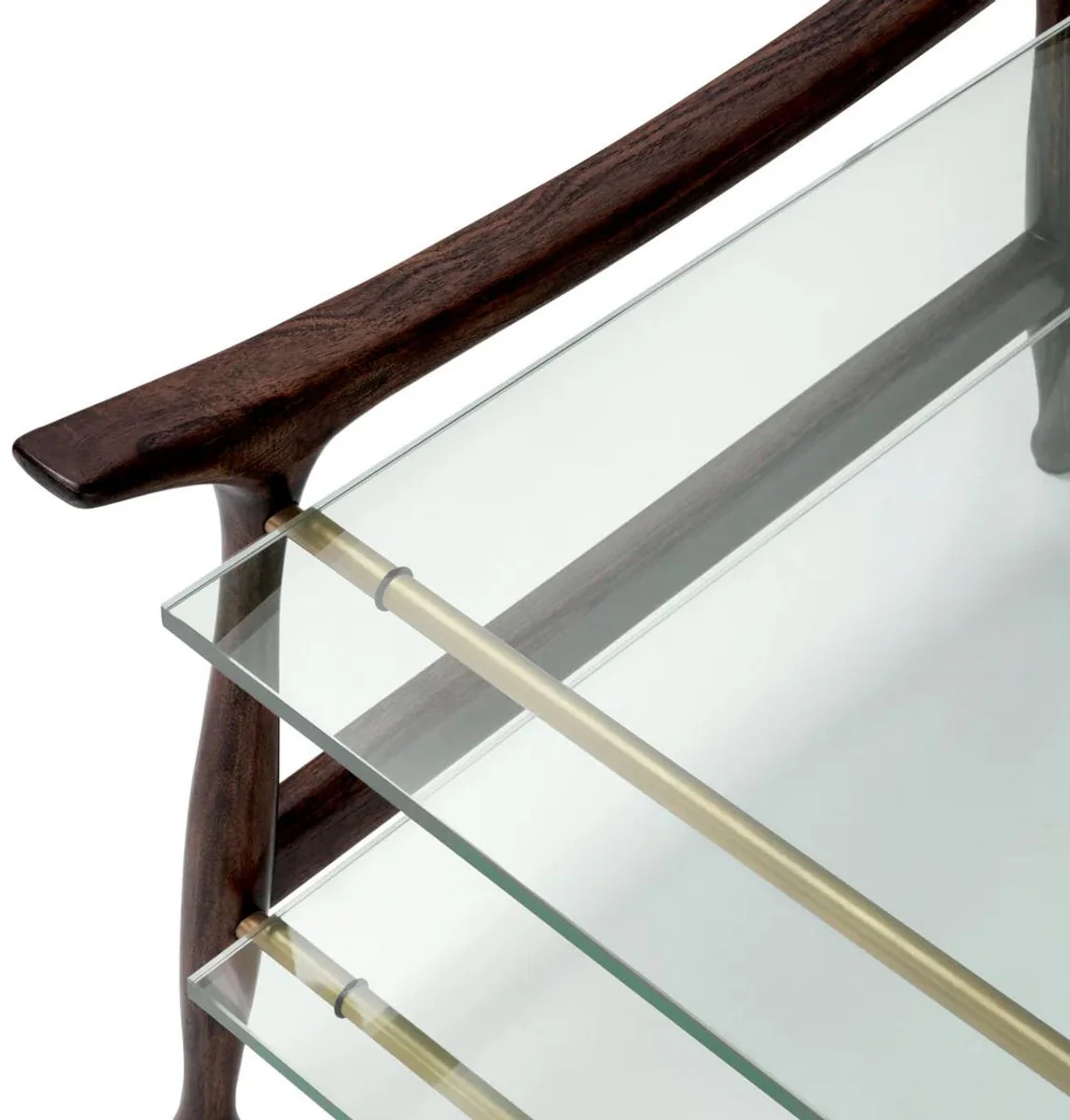 Luxury coffee table brown 74.5 x 75.5 x H. 46 cm