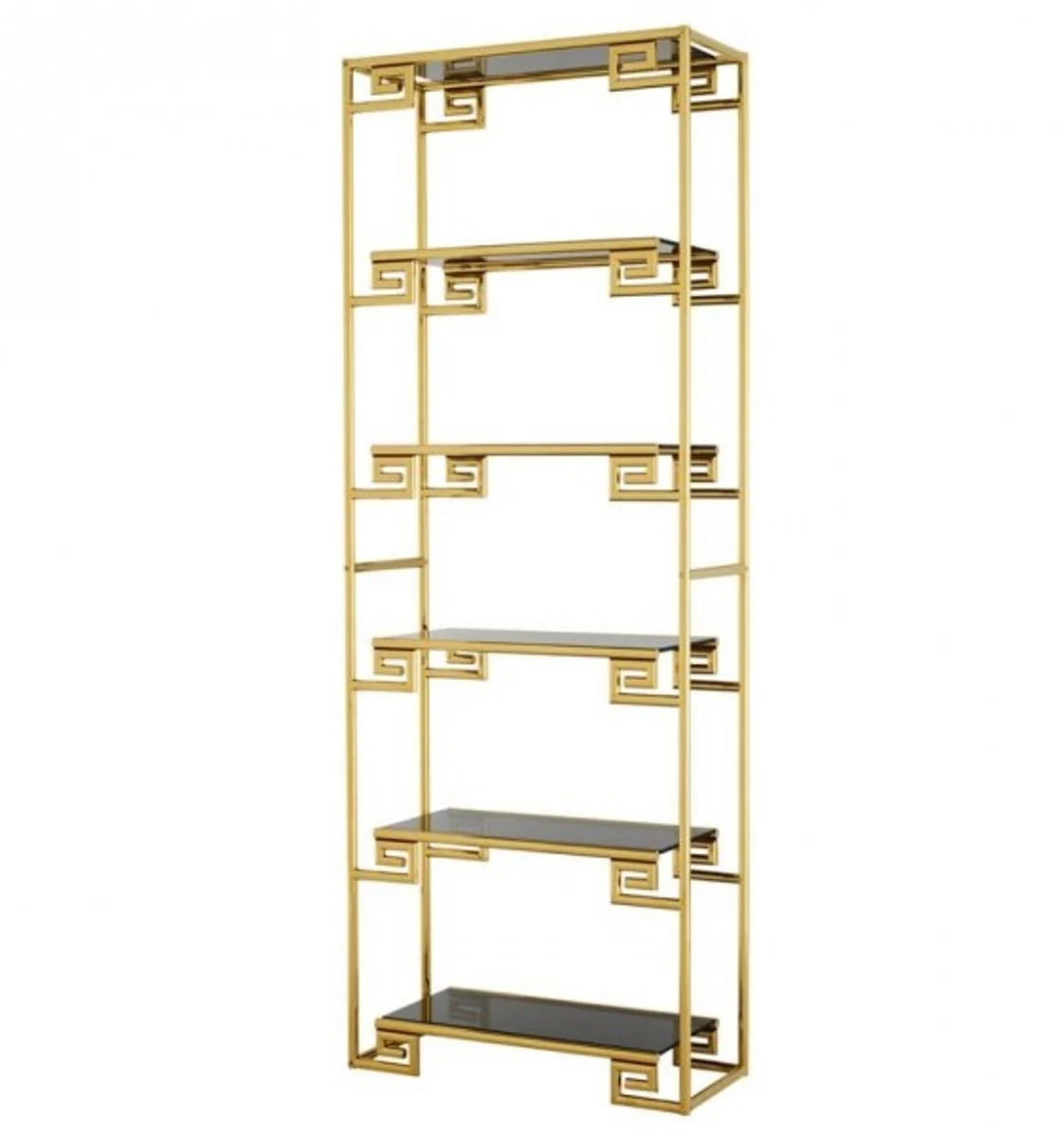 Luxury shelf cabinet gold with smoked glass - luxury quality