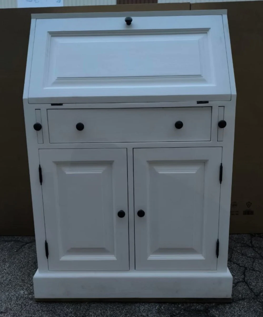 Landhausstil Sekretär Kommode Weiß H. 110 cm - Landhausstil Möbel