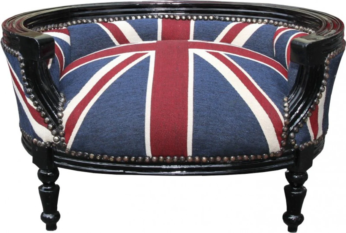 Baroque Dog & Cat Sofa Union Jack/Black - Dog Bed & Cat Bed