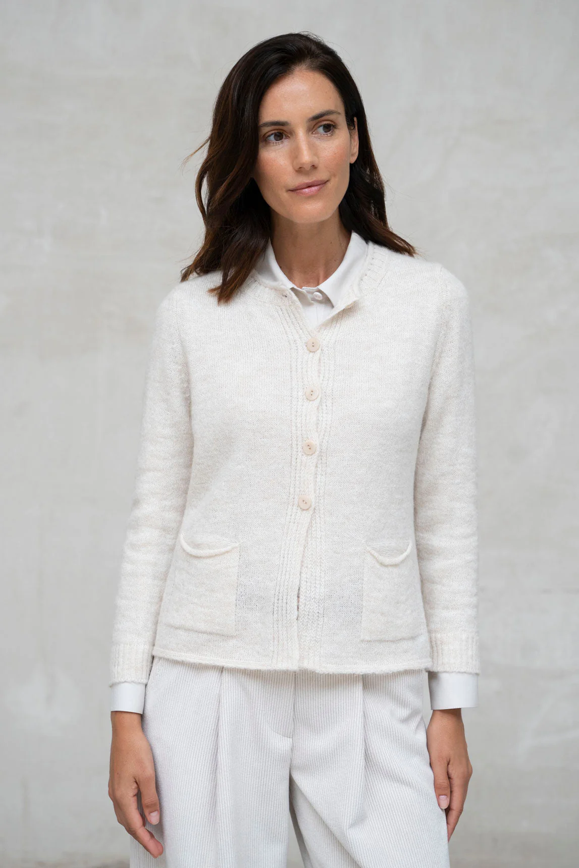 Ecru-Cardigan „Sofi“ von Rivera-Spain