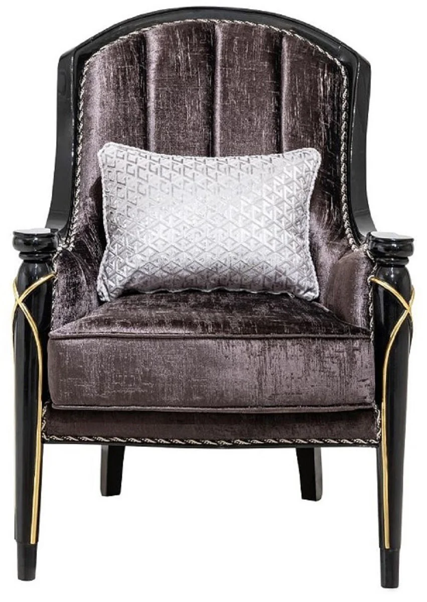 Luxury Baroque Living Room Furniture Set Purple/Black/Gold