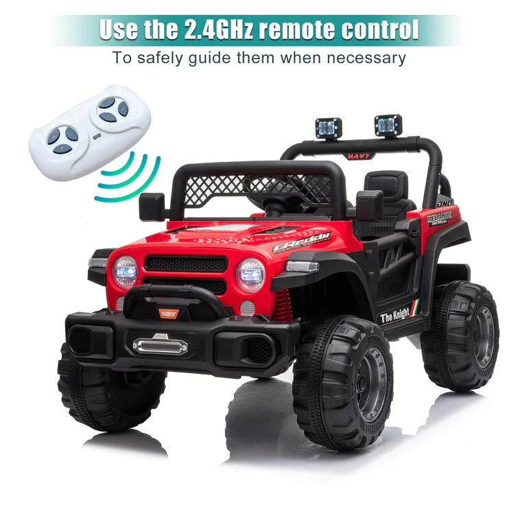 Ride On Truck Dual Drive 12V 4,5A.H mit 2,4G Fernbedienung Geländewagen Pink