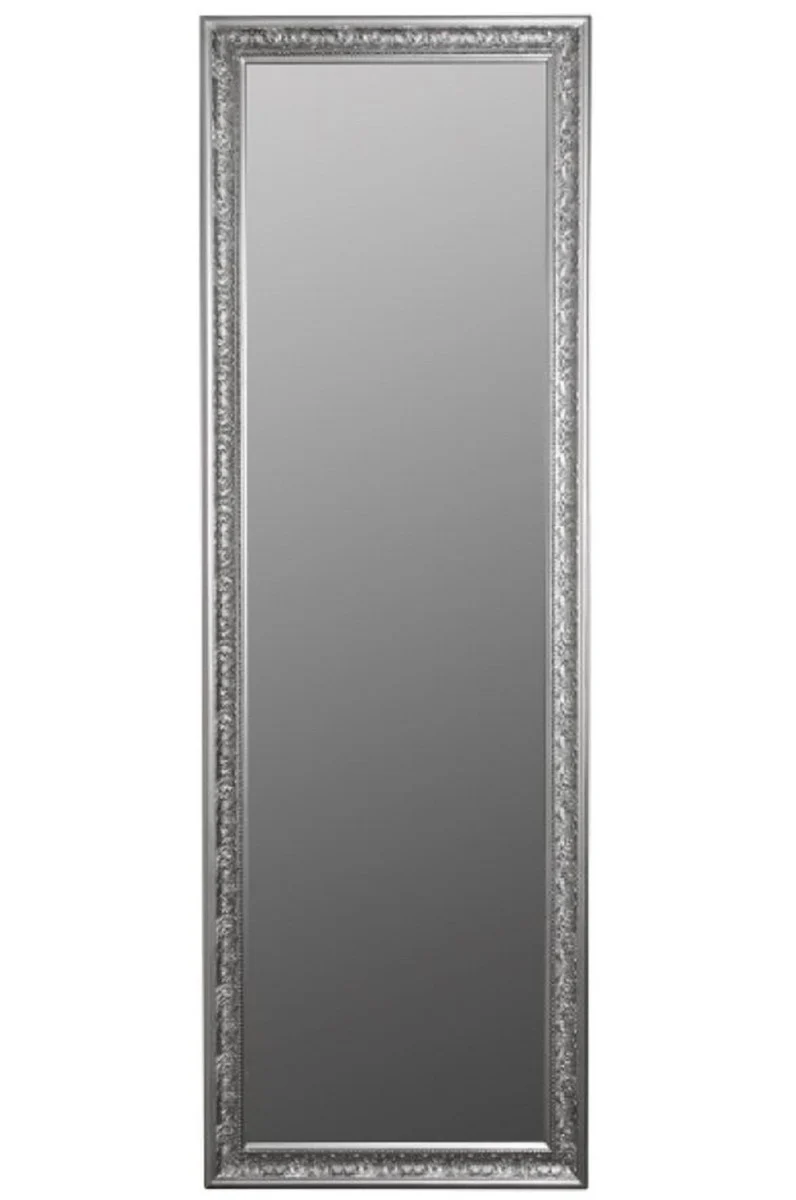 Baroque wall mirror silver 62 x H. 187 cm - handmade mirror in the baroque style