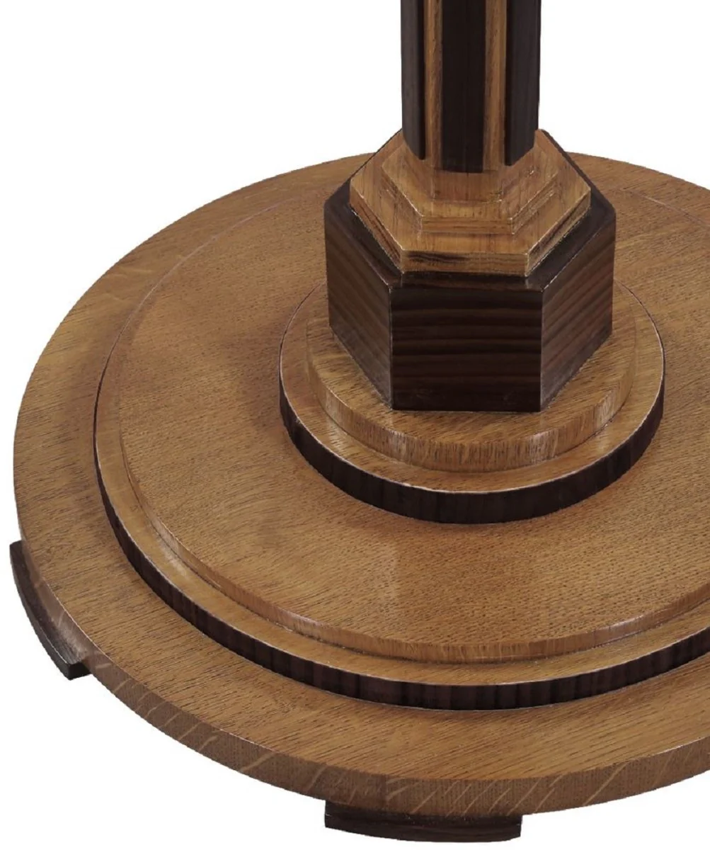 Luxury Art Deco coat rack brown / dark brown Ø 56 x H. 190 cm - solid wood clothes rack - Art Deco furniture