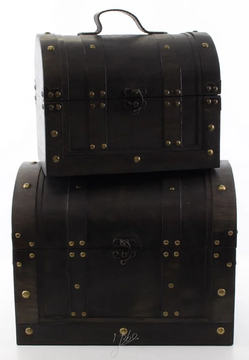 Art Deco Wooden Lunch Box Set Black - Living Room Decoration