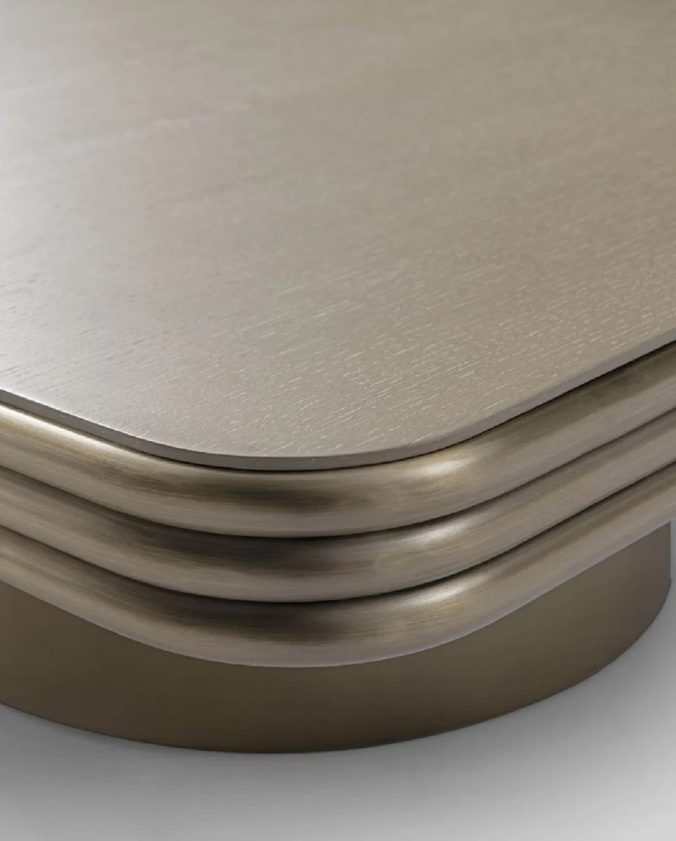 Luxury coffee table bronze 120 x 120 x H. 42.5 cm - Square living room table - Living room furniture - Solid wood furniture - Luxury furniture - Luxury furnishings