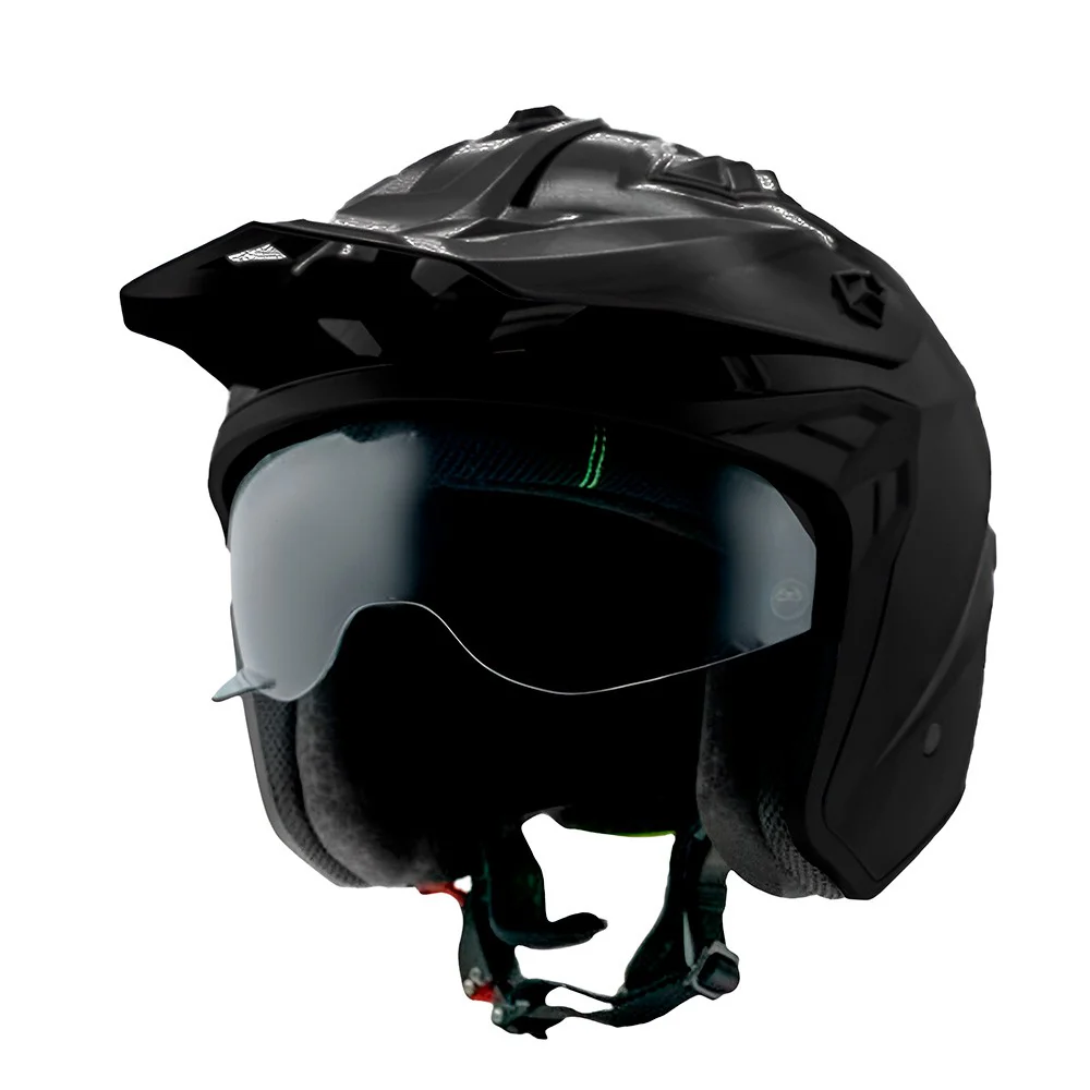 CASCO TRIAL UNIK PLUTON DV MONOCOLOR - NEGRO BRILLO
