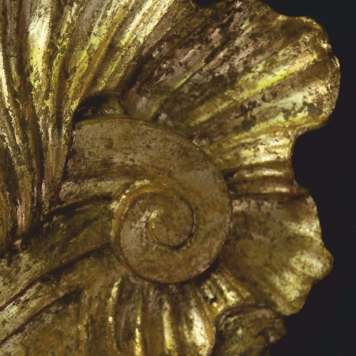 Luxury baroque mirror with candle holder antique gold H. 85 cm - Made in Italy