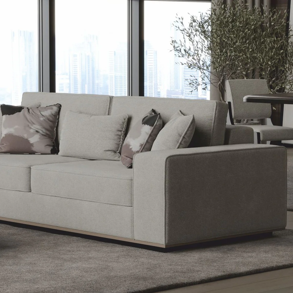 Luxury Sofa Gray 263 cm - Hotel & Living Room Furniture