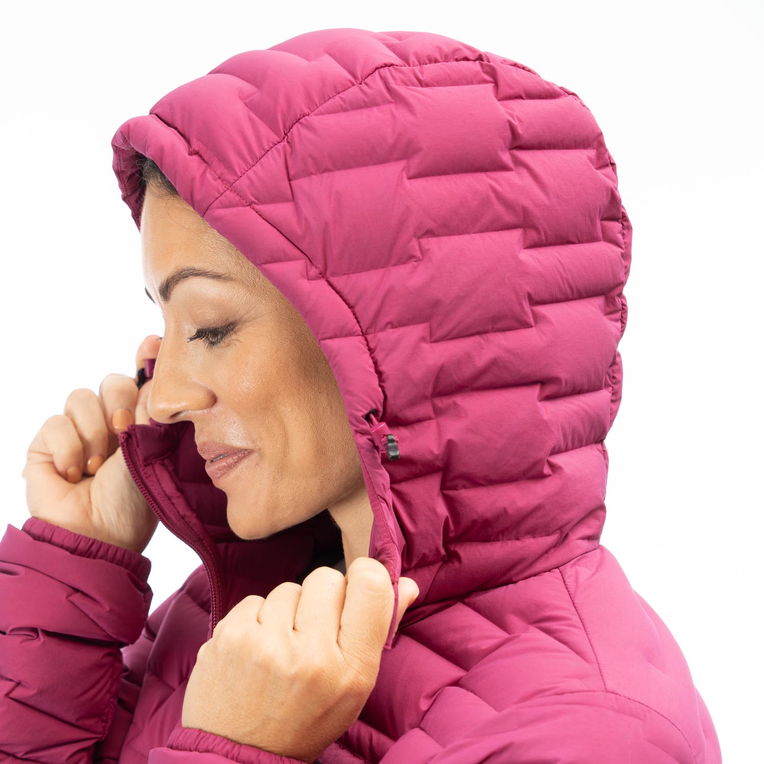 Luna stretch down jacket with hood