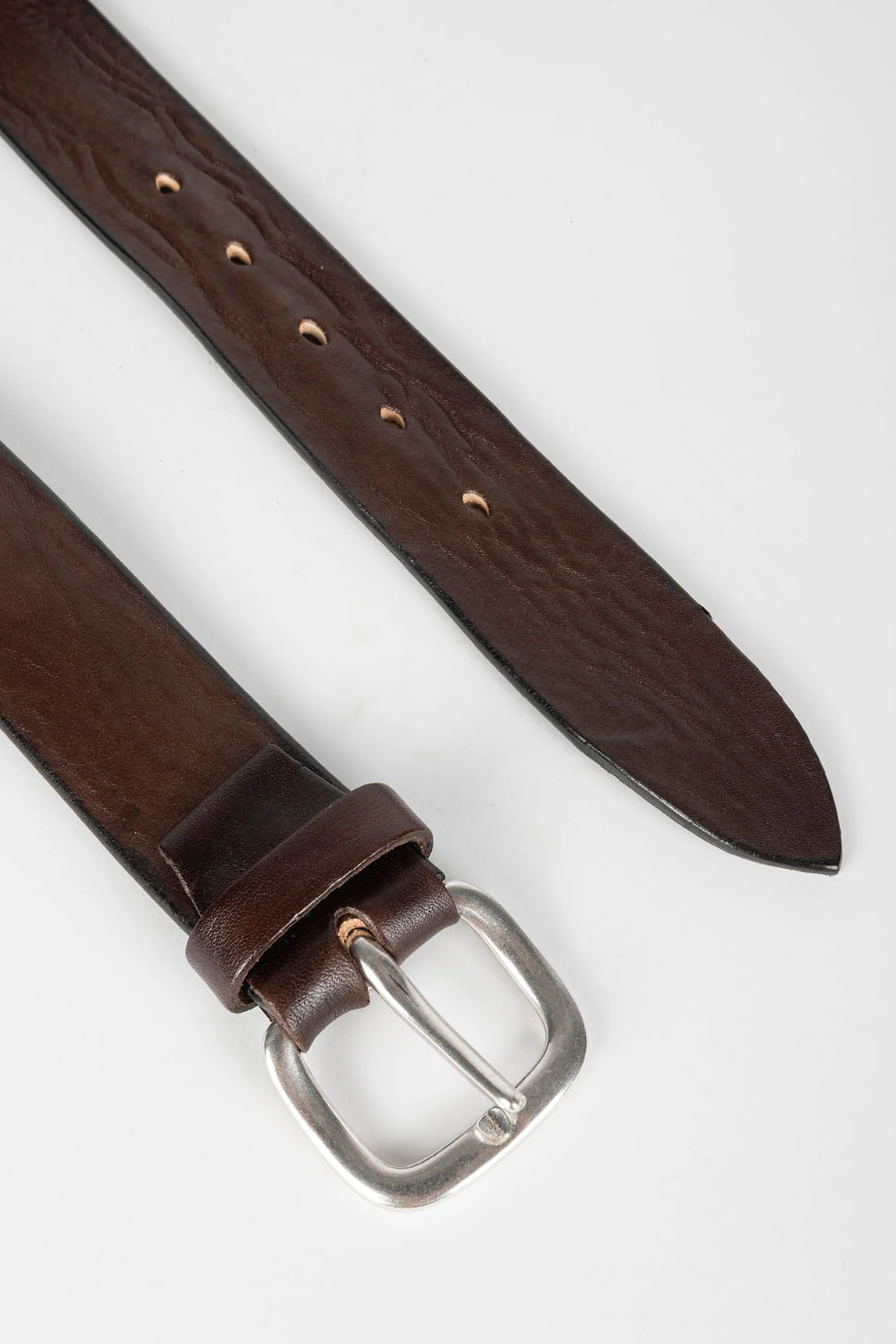 Rivera-Spain Italian Belts glatter brauner Ledergürtel