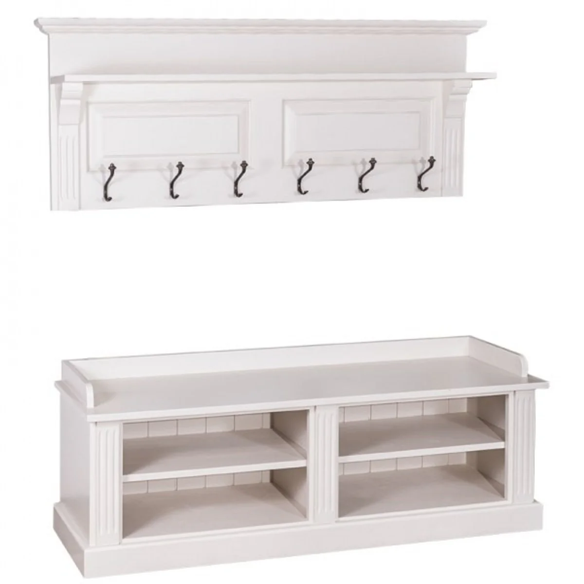 Art Nouveau wardrobe cupboard 2-part - country house style wardrobe