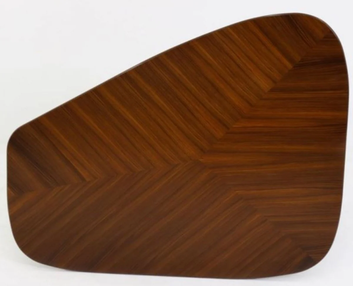 Luxury coffee table dark brown 105 x 84 x H. 39 cm - solid wood living room table - luxury living room furniture