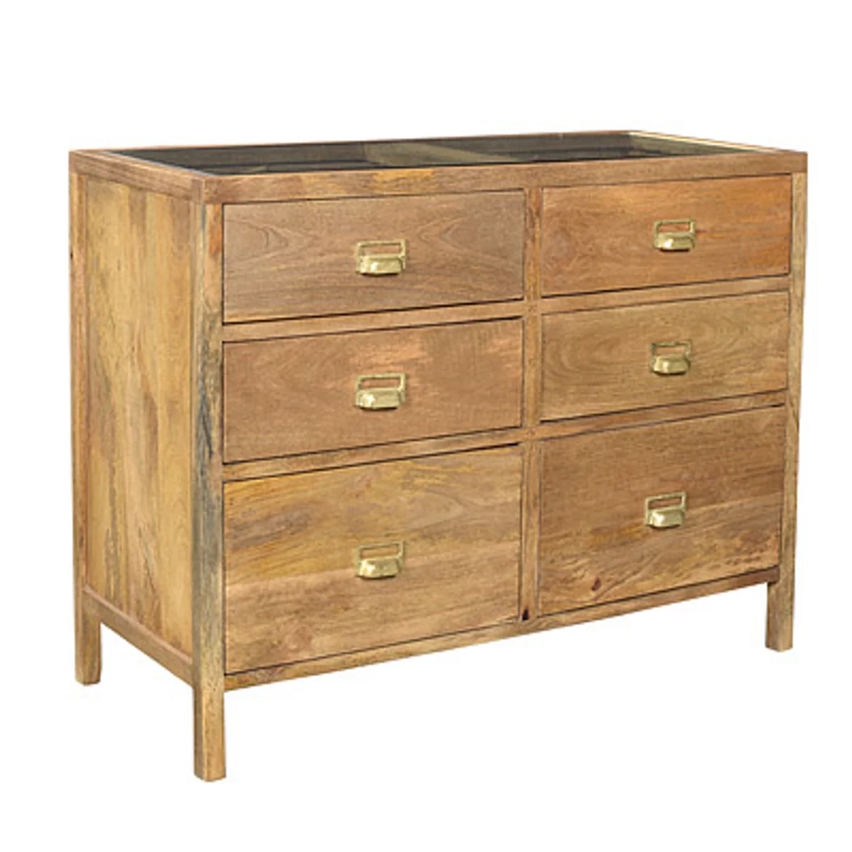 Designer drawer cabinet natural 99 x 40.5 x H.76 cm - chest of drawers - handmade from solid wood!