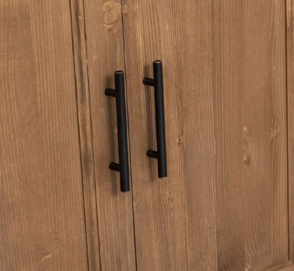 Country house style dining room cabinet natural colors / red 96 x 65 x H. 220 cm - solid wood kitchen cabinet with 2 doors - dining room furniture in country house style - country house style dining room furnishings