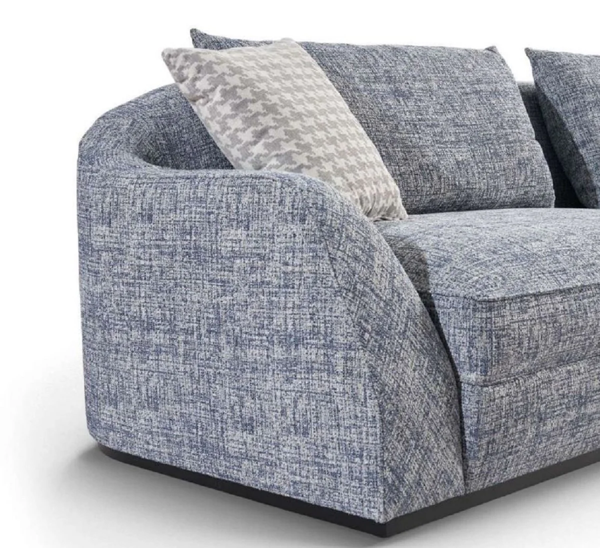Luxury sofa blue / gray / black 308 x 106 x H. 83 cm - living room sofa - hotel sofa - living room furniture - living room furniture - hotel furniture - luxury furniture - luxury furniture