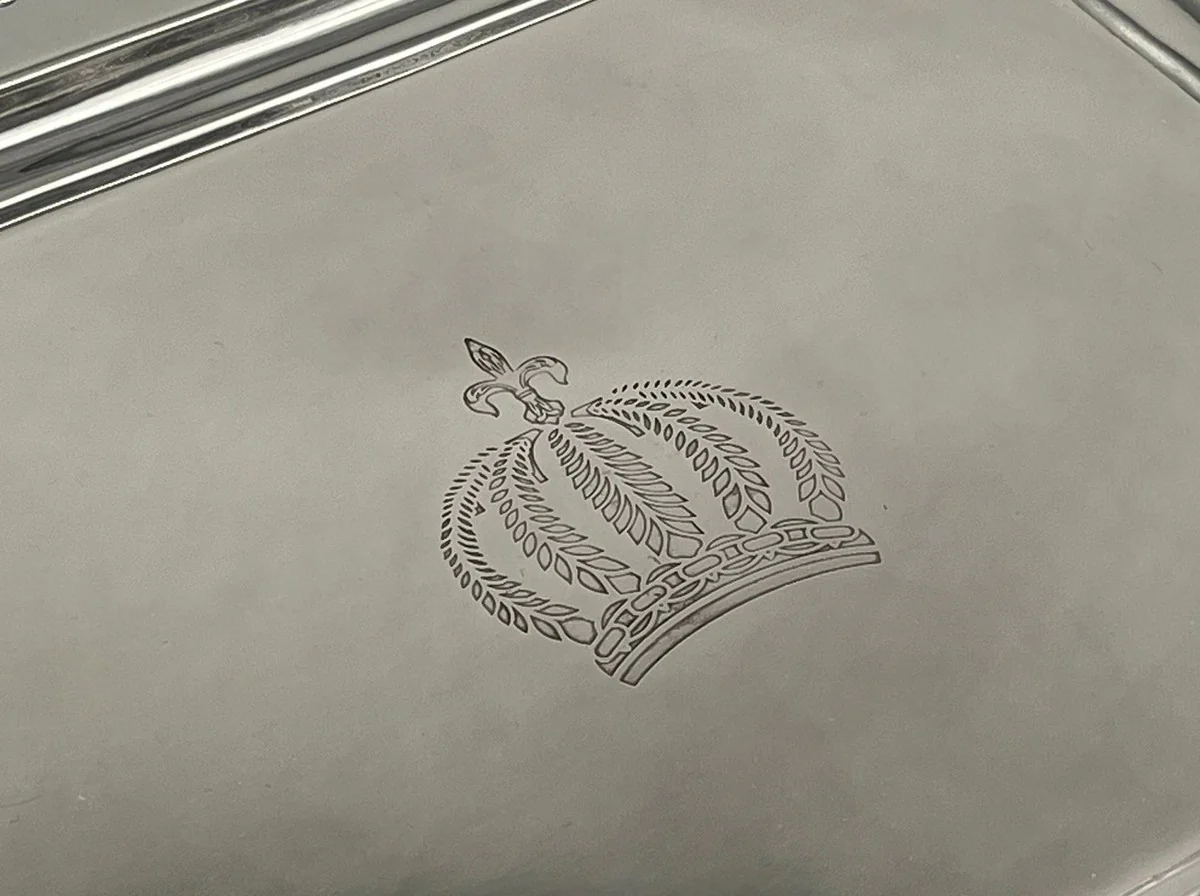 Pompöös by Luxury Baroque Serving Tray Crown Silver 48 cm - designed by Harald Glööckler