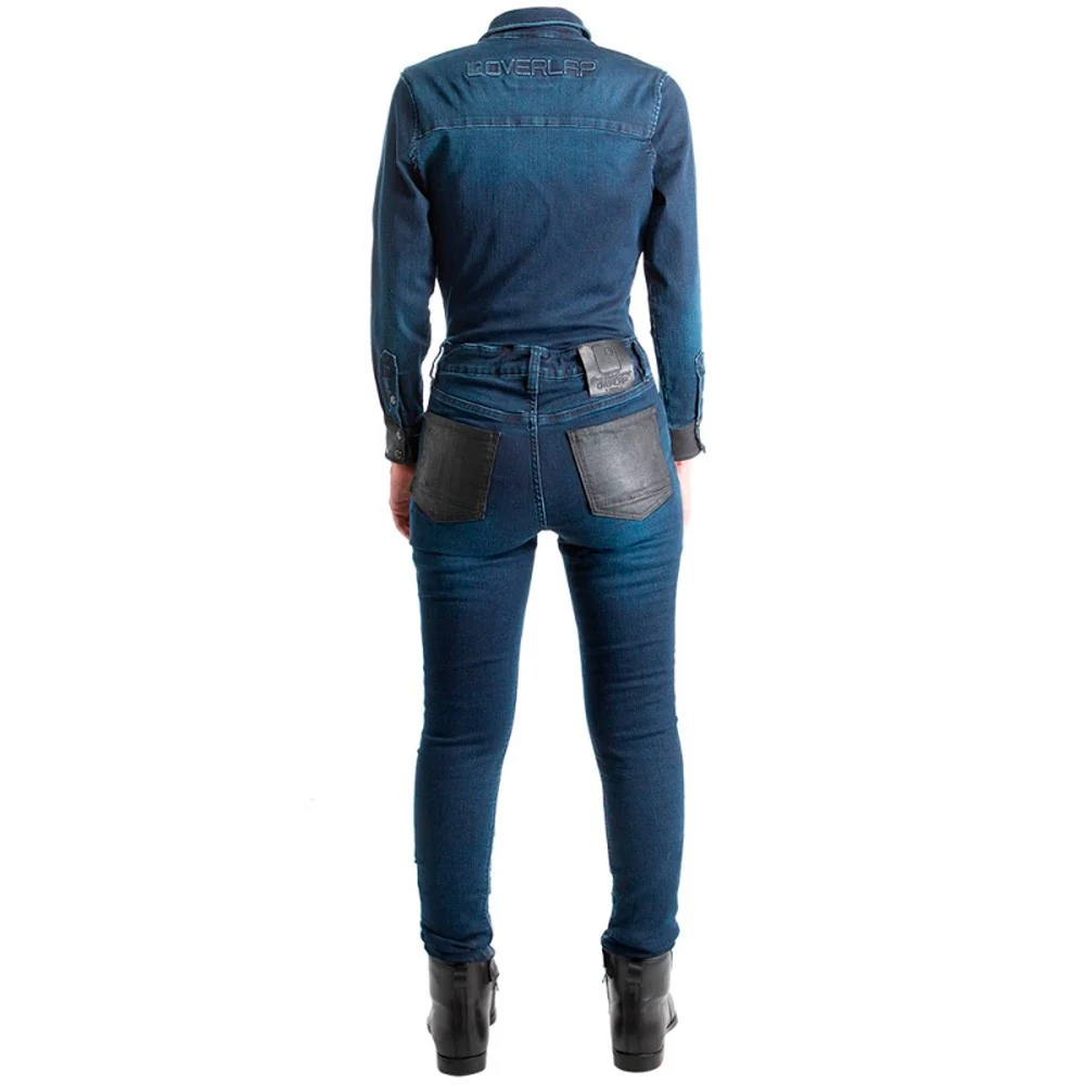 TESS LADY DARK BLUE DENIM JUMPSUIT
