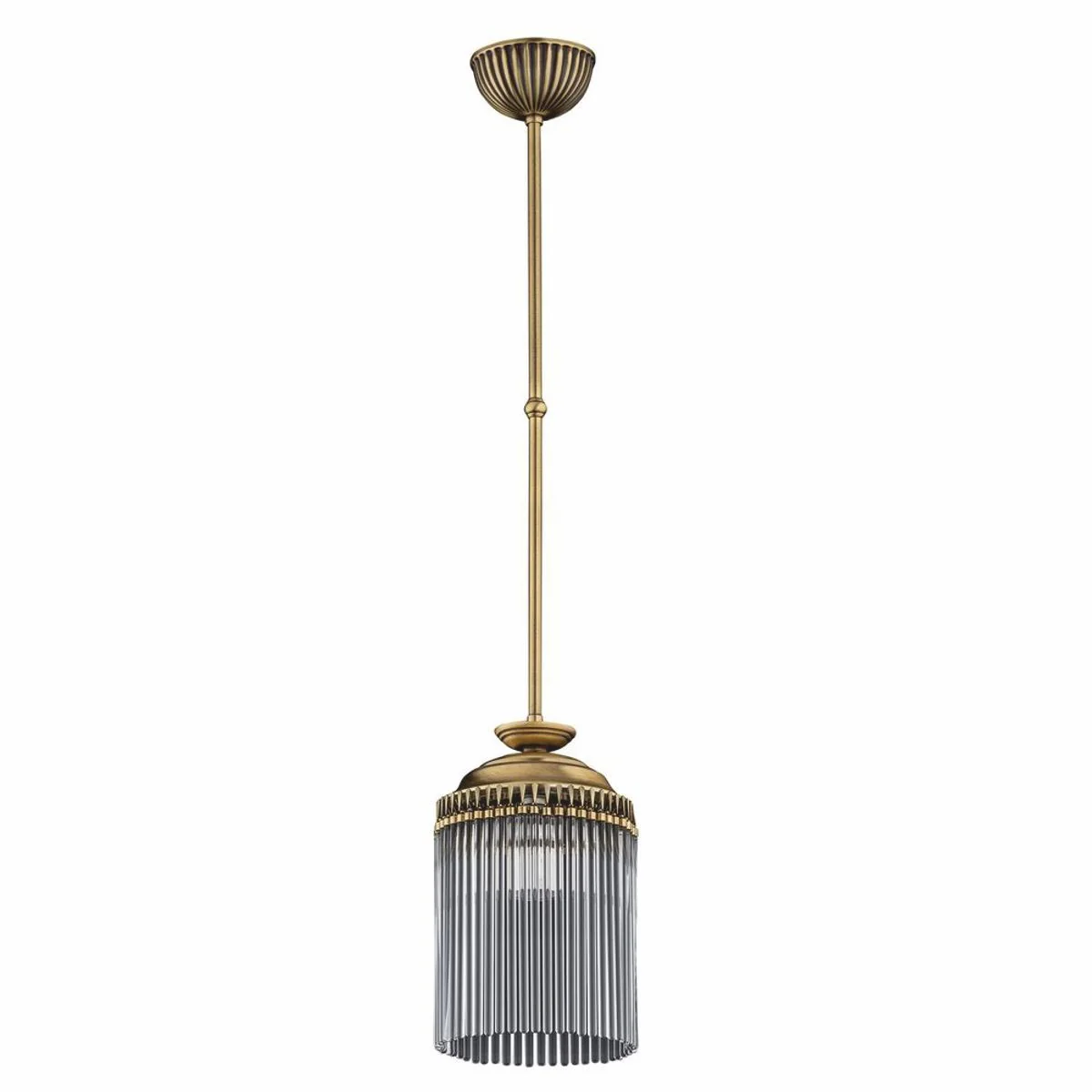 Luxury baroque pendant light brass with patina Ø 15 x H. 70 cm