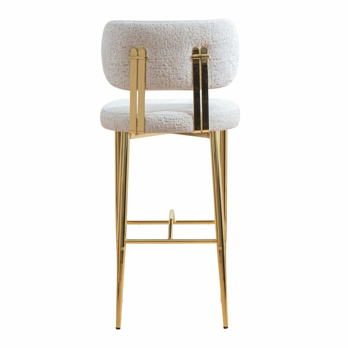 Luxury bar chair set of 6 white / gold H. 107 cm - bar furniture