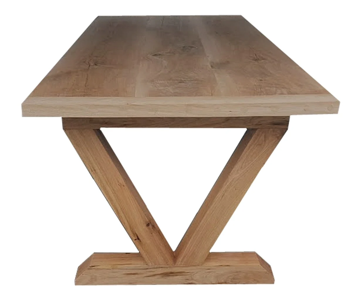 Luxury solid wood dining table - oak - 200 cm x 100 cm x H78 cm - heavy version