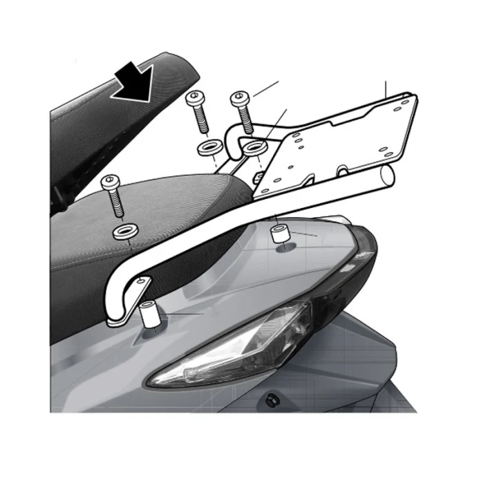 ANCLAJE SHAD K0GL51ST - KYMCO AGILITY 50RS/125RS