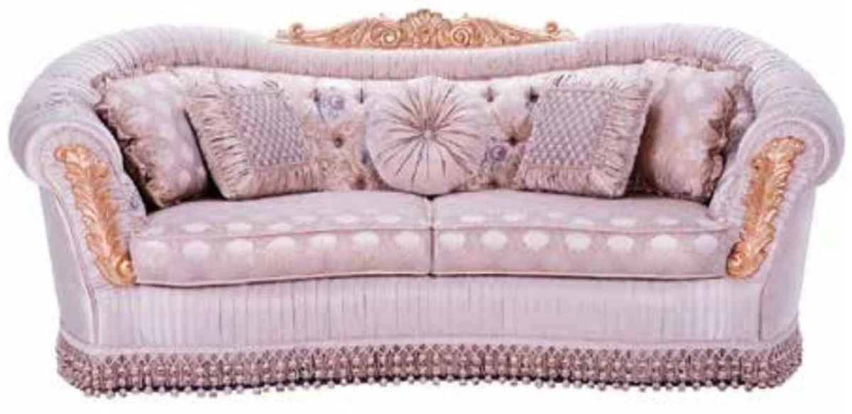 Luxury Baroque Sofa Pink - Magnificent Living Room Sofa - Baroque Style Living Room Furniture - Luxury Furniture in Baroque Style - Baroque Furnishings - Noble & Magnificent