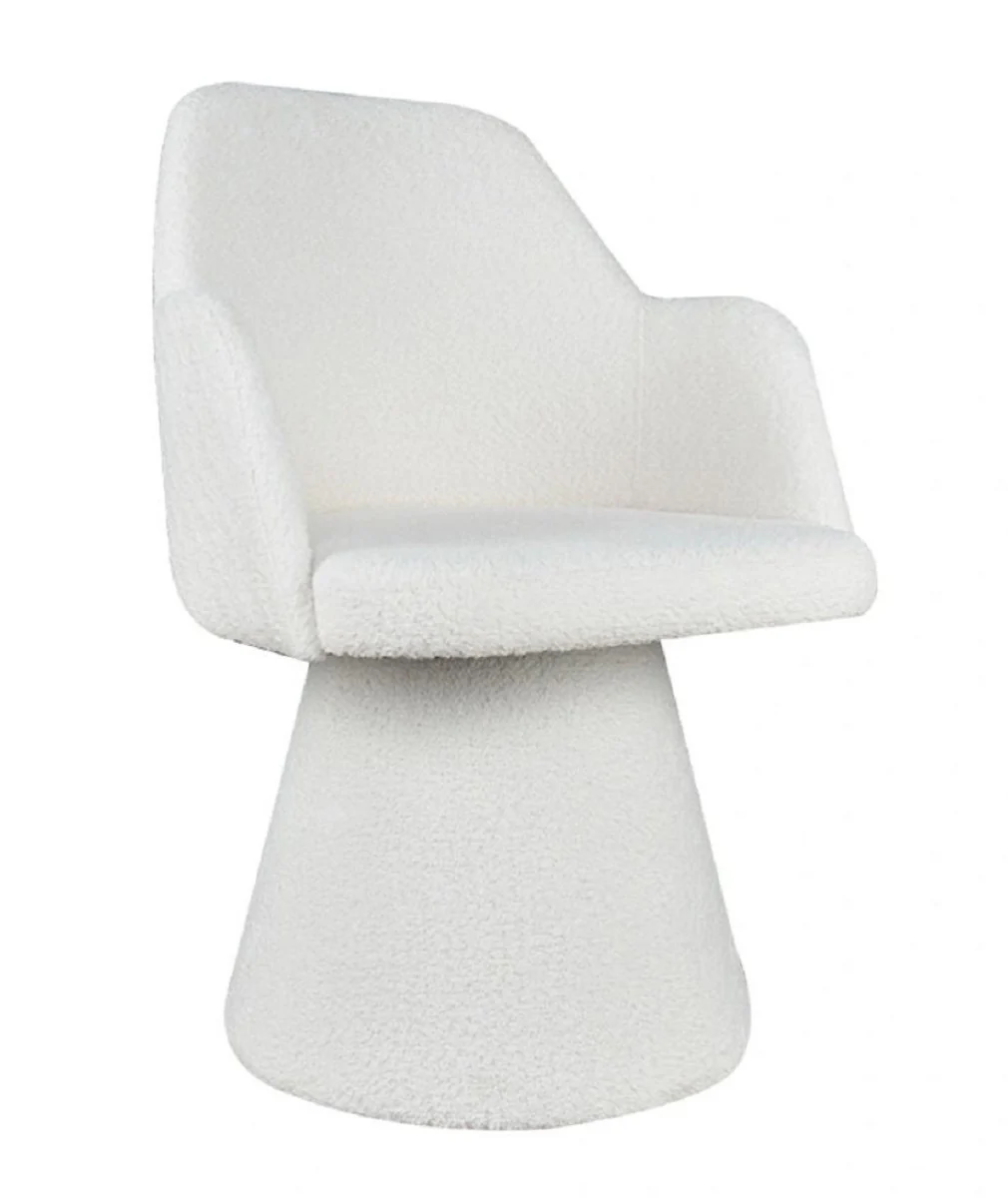Luxury dining room chair with armrests white H. 85 cm - Dining room furniture