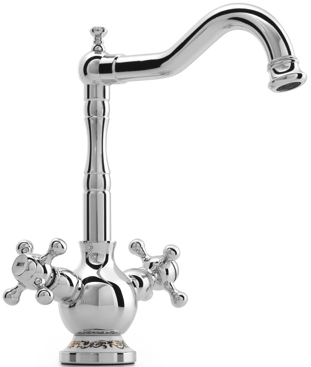 Art Nouveau bathtub mixer 17.4 x H. 29.8 cm - Various colors - Neoclassical bathroom accessories - Luxury bathroom accessories