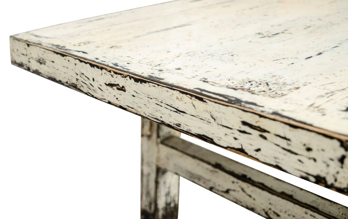 Country house style coffee table antique style white 140 x 54 x H. 43 cm - country house style living room furniture