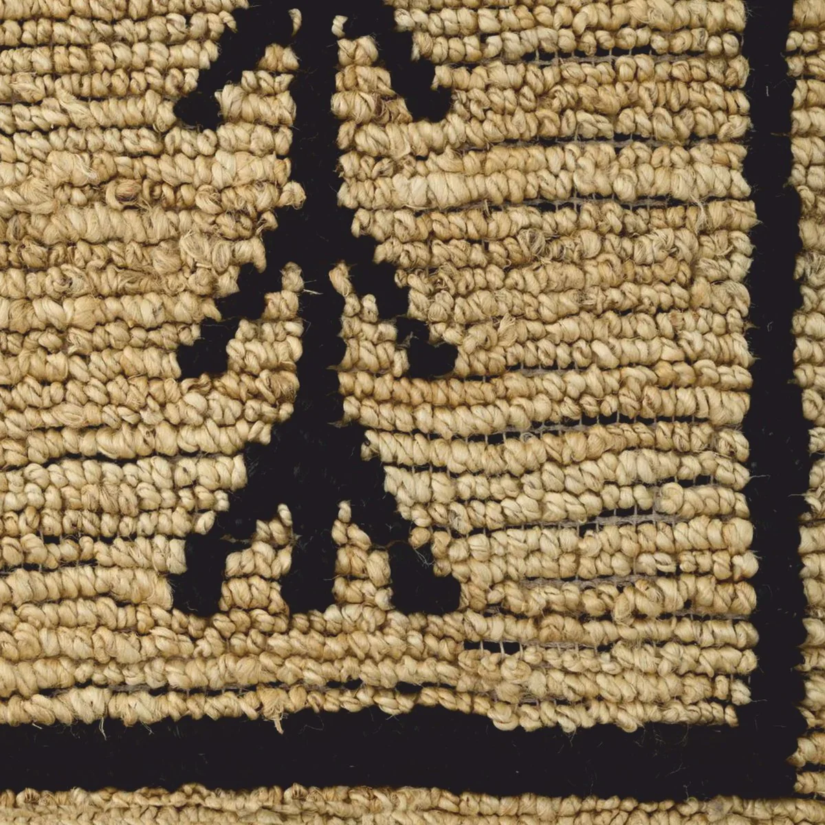 Luxury jute carpet beige / black 300 x 400 cm - handwoven