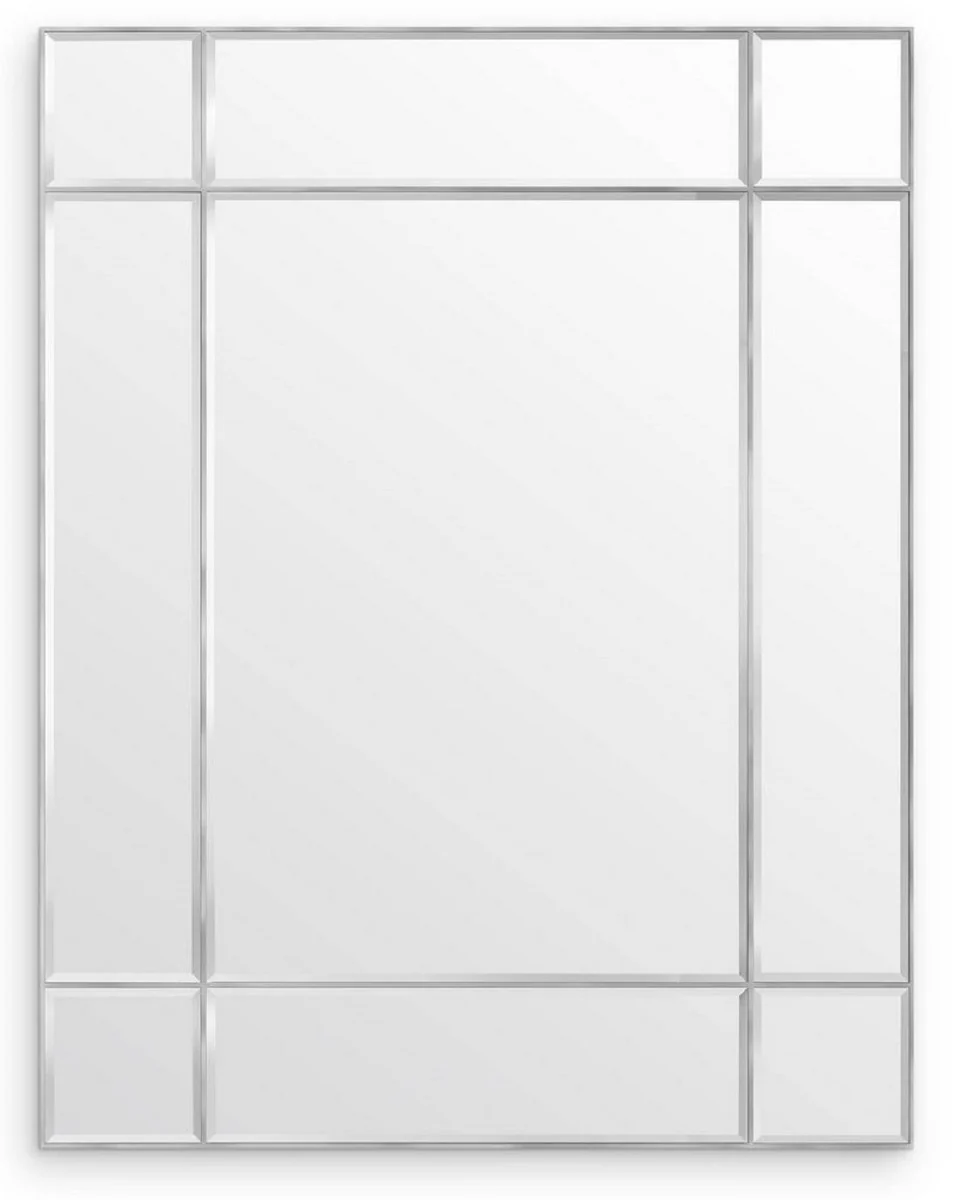 Luxury wall mirror silver 140 x 4 x H. 180 cm - living room mirror - bedroom mirror - cloakroom mirror - luxury furniture