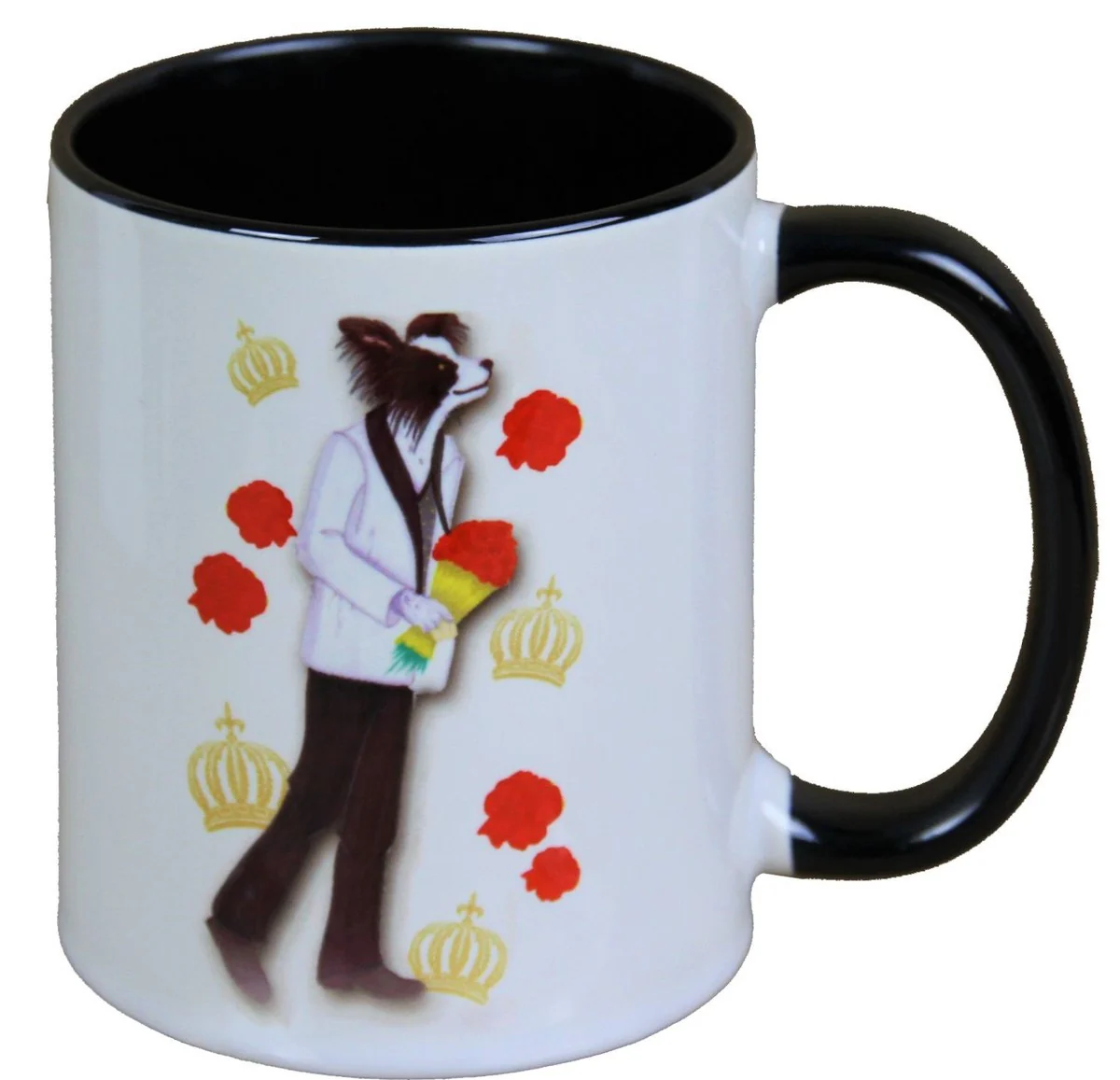 Harald Glööckler Pompöös cup dog with bouquet of flowers - designed by Harald Glööckler