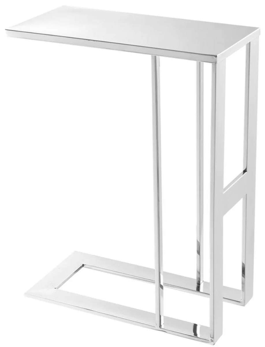 Luxury designer stainless steel side table silver 45 x 23 x H. 60 cm - designer furniture