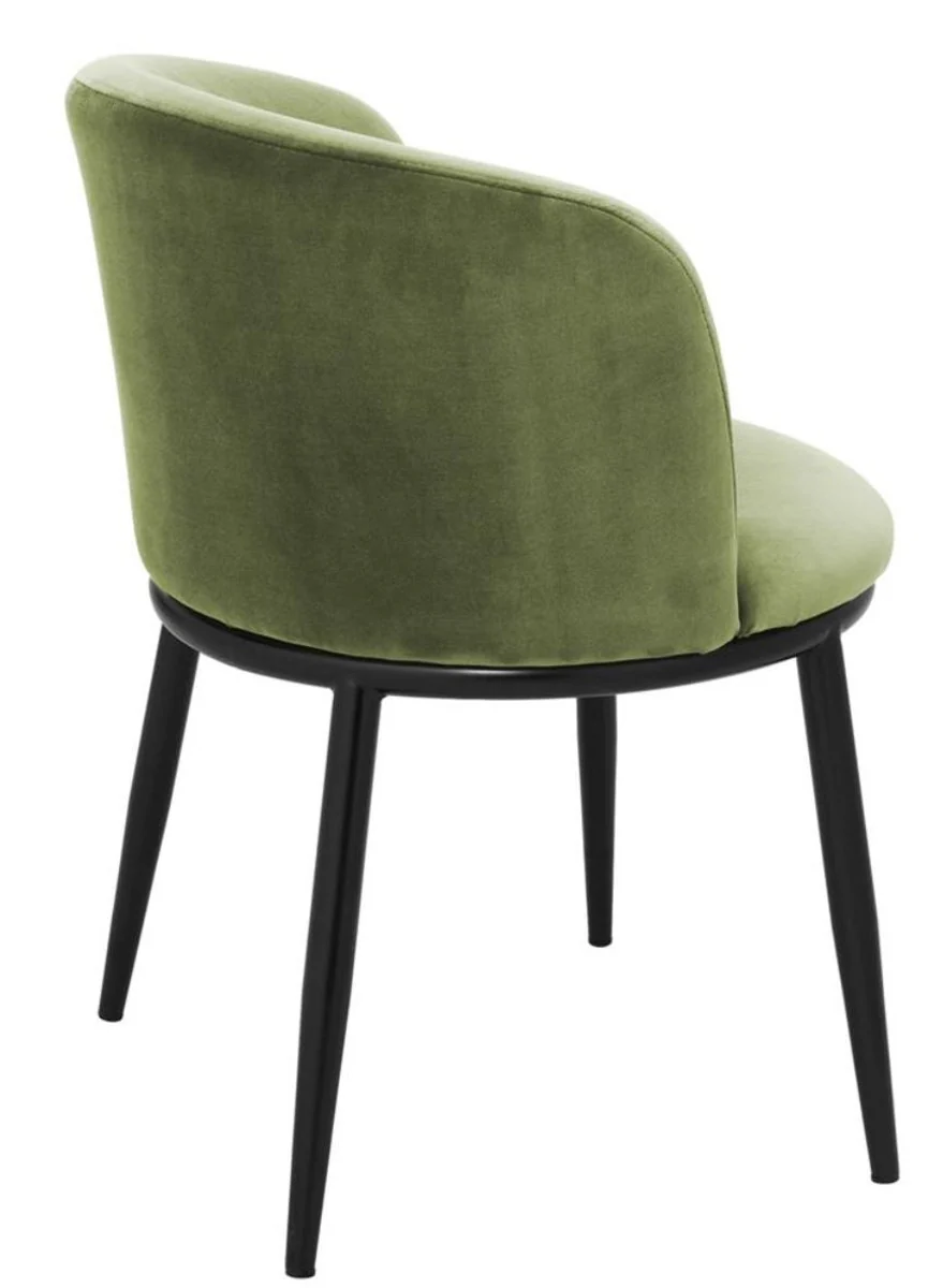 Luxury dining room chair set light green / black 57 x 57 x H. 74 cm - Dining room furniture