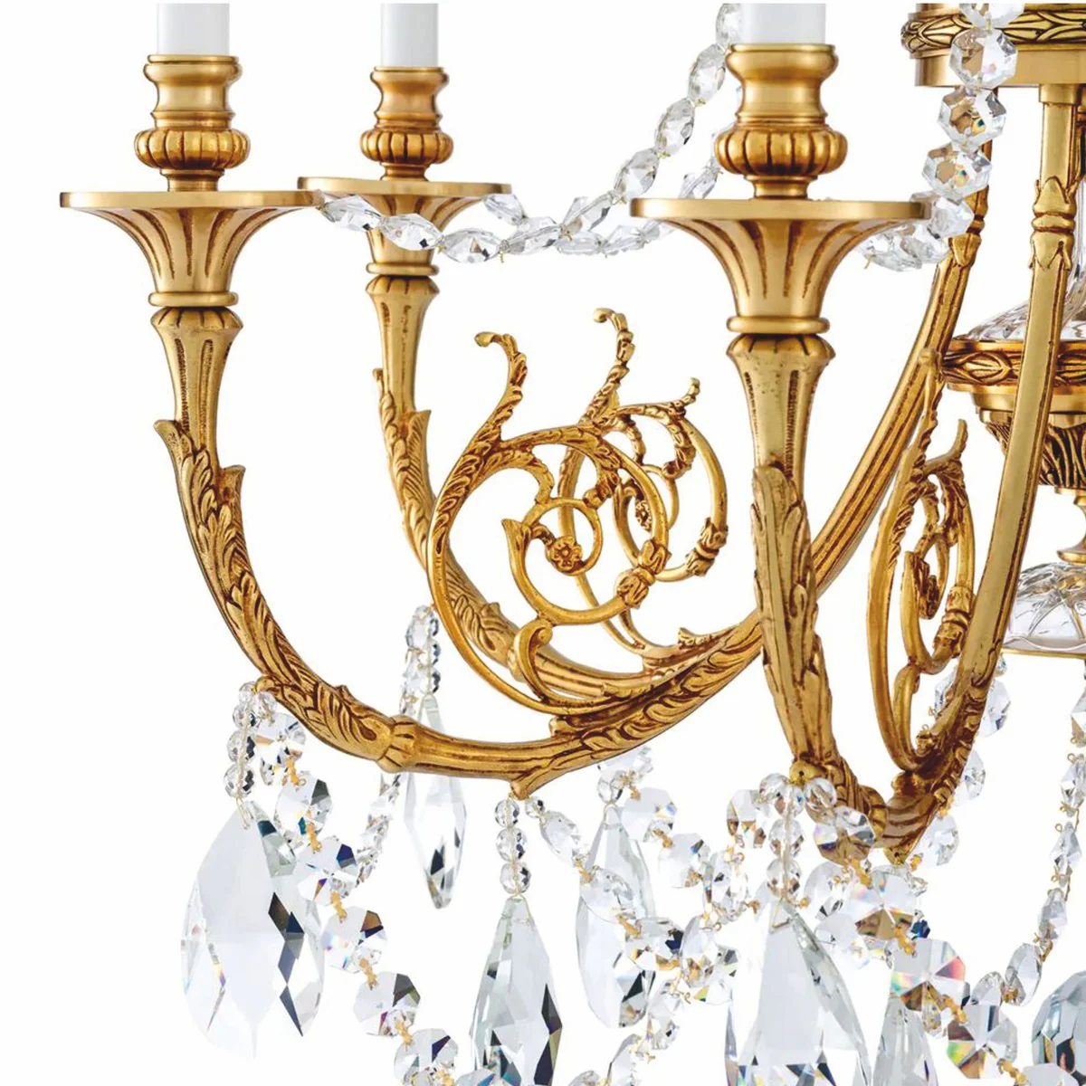 Luxury baroque crystal chandelier antique gold Ø 80 x H. 116 cm - luxury quality