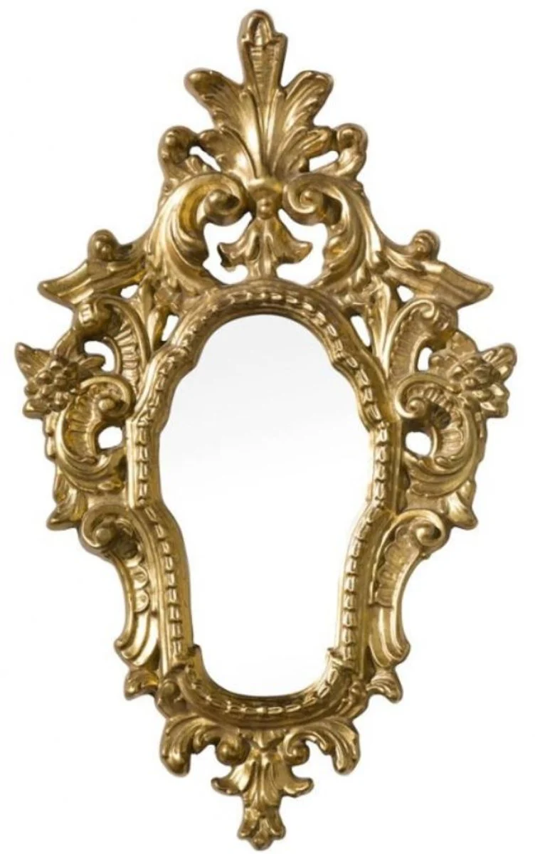Luxury baroque mirror gold 39 x 3 x H. 64 cm - wall mirror in baroque style - noble and magnificent