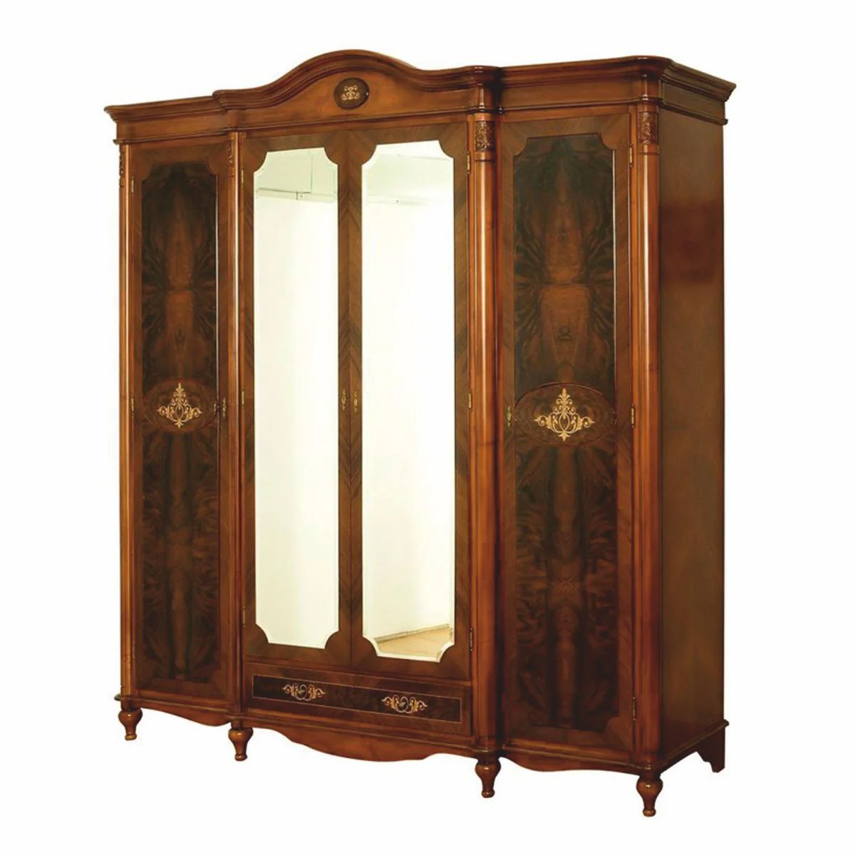 Luxury Baroque Bedroom Cabinet Dark Brown 246 cm - Baroque Style Furniture