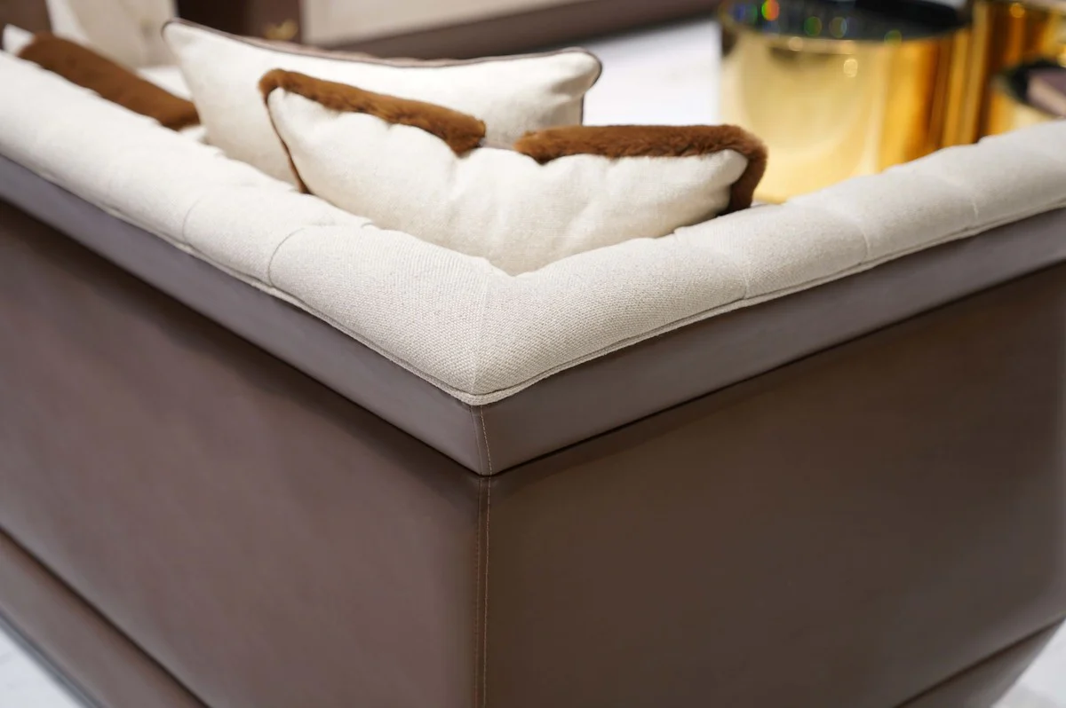 Luxury Chesterfield Sofa Natural Colors / Brown / Gray - Living Room Sofa - Hotel Sofa - Living Room Furniture - Hotel Furniture - Chesterfield Furniture - Luxury Furniture - Luxury Furnishings