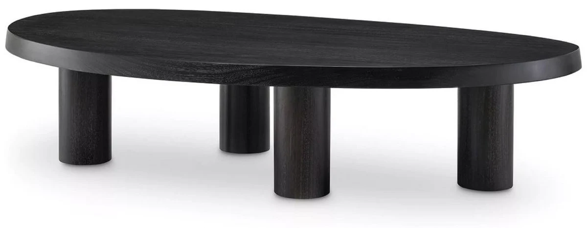 Luxury coffee table black gray 149 x 78.5 x H. 35 cm - Mahogany living room table - Living room furniture - Mahogany furniture - Luxury furniture - Luxury furnishings - Luxury furniture - Luxury quality